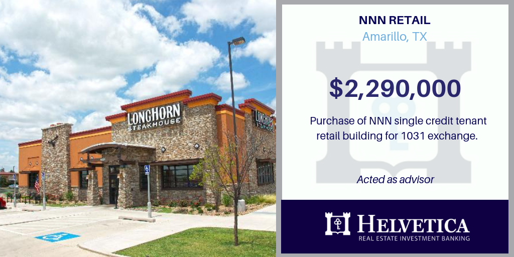 HELVETICA ADVISORY 2.291 MILLION ACQUISITION NNN INVESTMENT FOR
